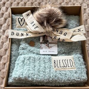 Rae Dunn Kids' Mint Knit Hat with Pom-Pom